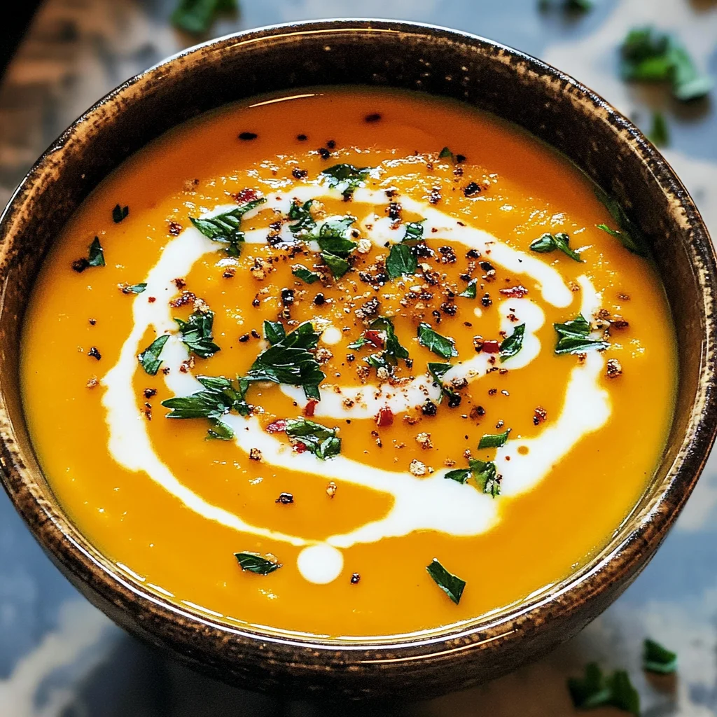 Easy Butternut Squash and Sweet Potato Soup