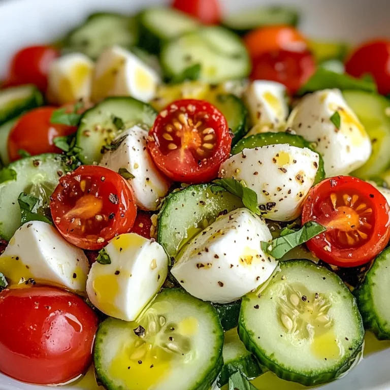 Easy Cucumber Mozzarella Salad