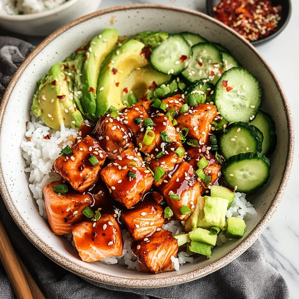 Honey Sriracha Salmon Bowls