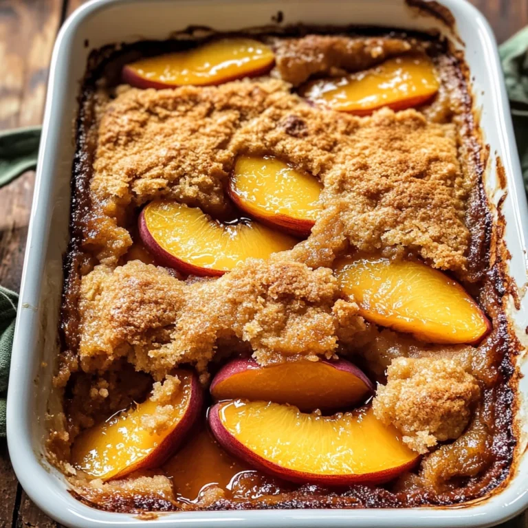 Old School Easy Brown Sugar Peach Cobbler