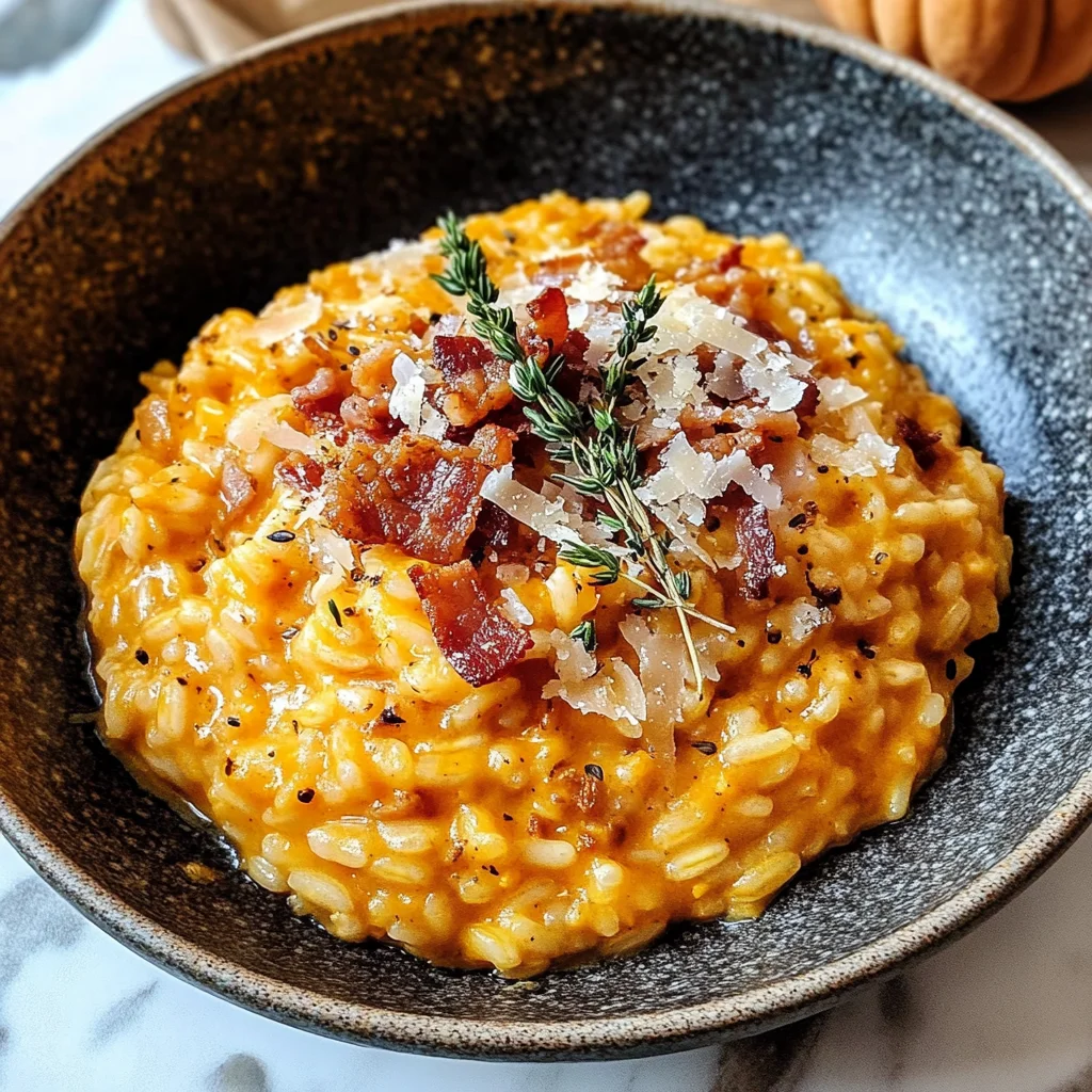 Pumpkin Risotto with Bacon & Parmesan