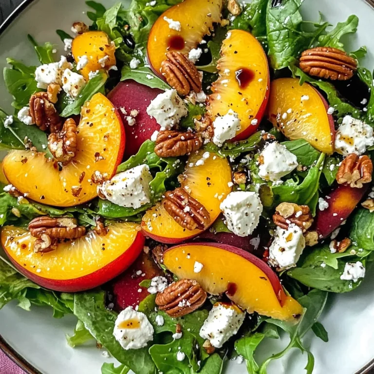Simple Peach Feta Salad