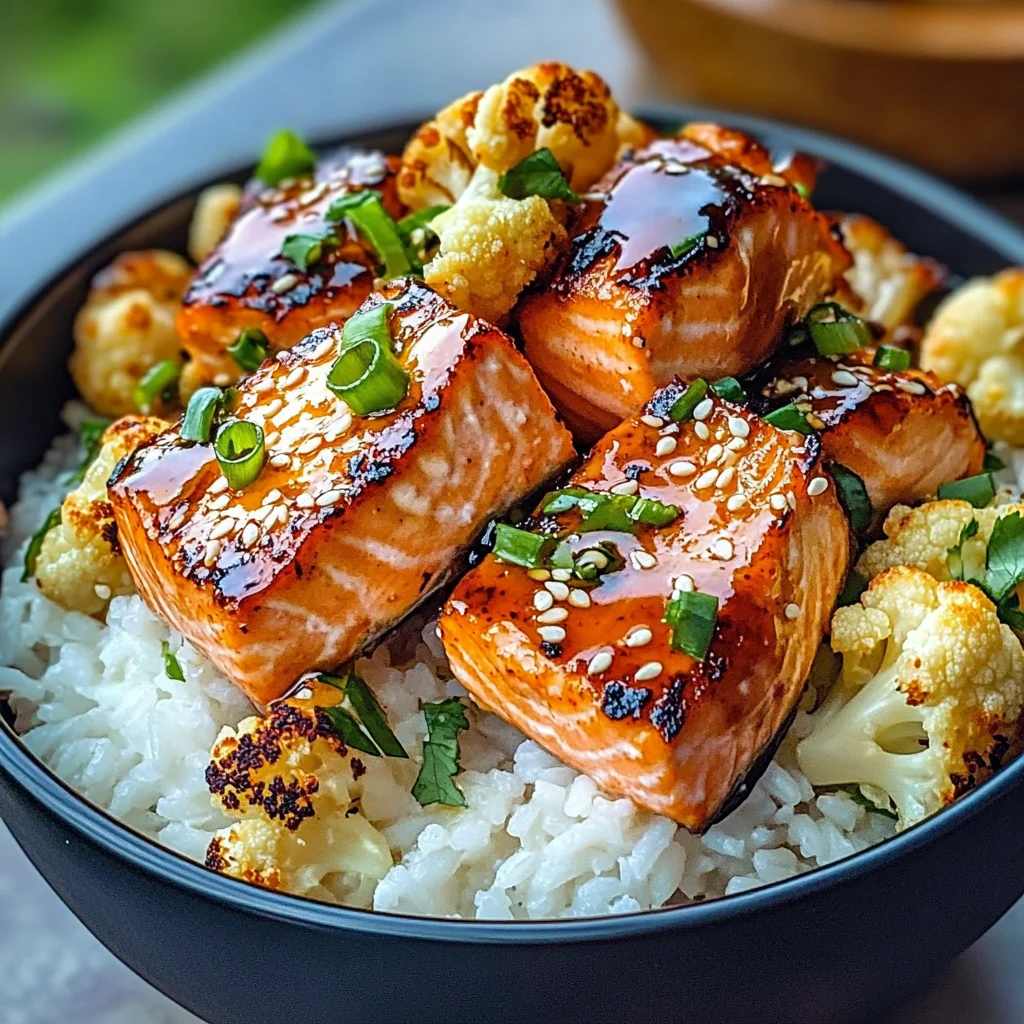 Sriracha Honey Salmon Bowls