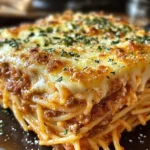 Baked Cream Cheese Spaghetti Casserole