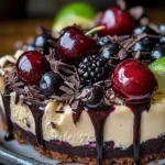Bourbon Biscuit Cherry Cheesecake Tart