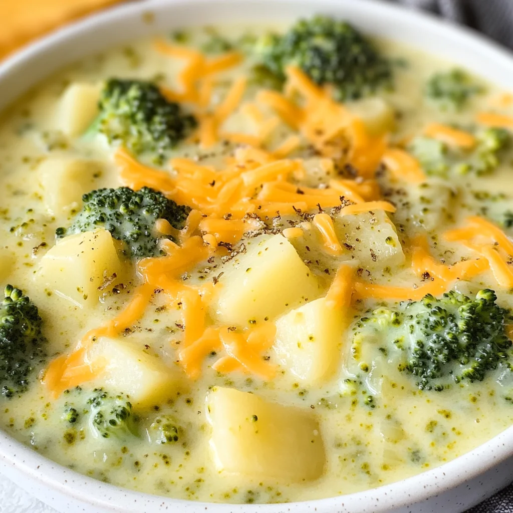 Broccoli Potato Cheese Soup Recipe