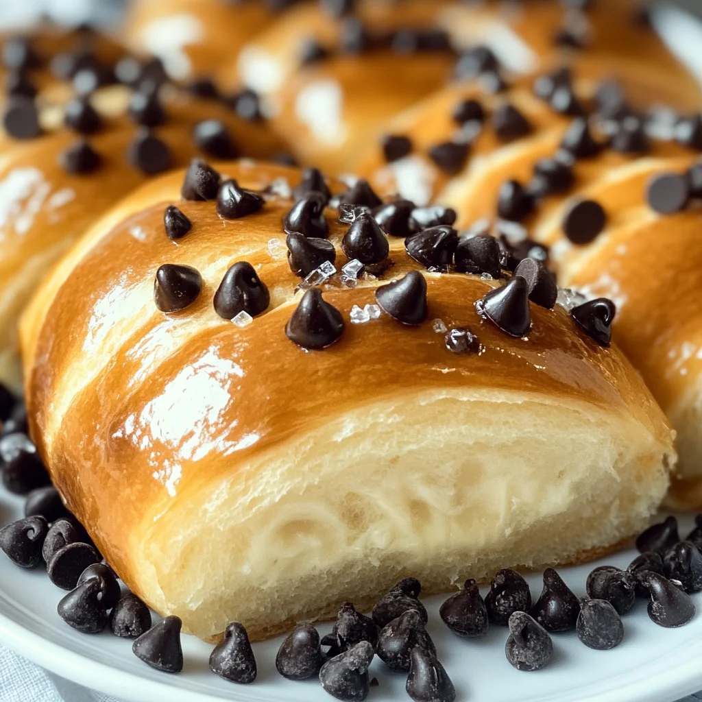Chocolate Chip Vanilla Custard Brioches