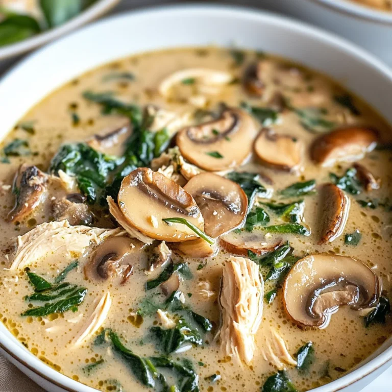 Comforting Rotisserie Chicken and Mushroom Soup