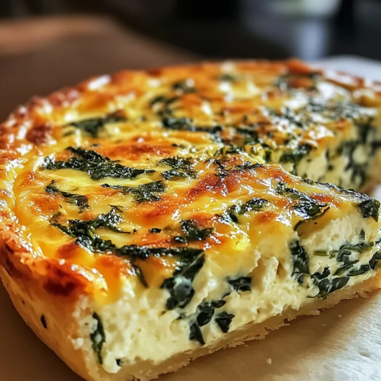 Cottage Cheese and Spinach Crustless Quiche