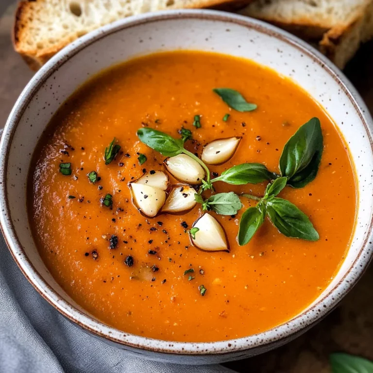 Creamy Roasted Garlic Tomato Soup
