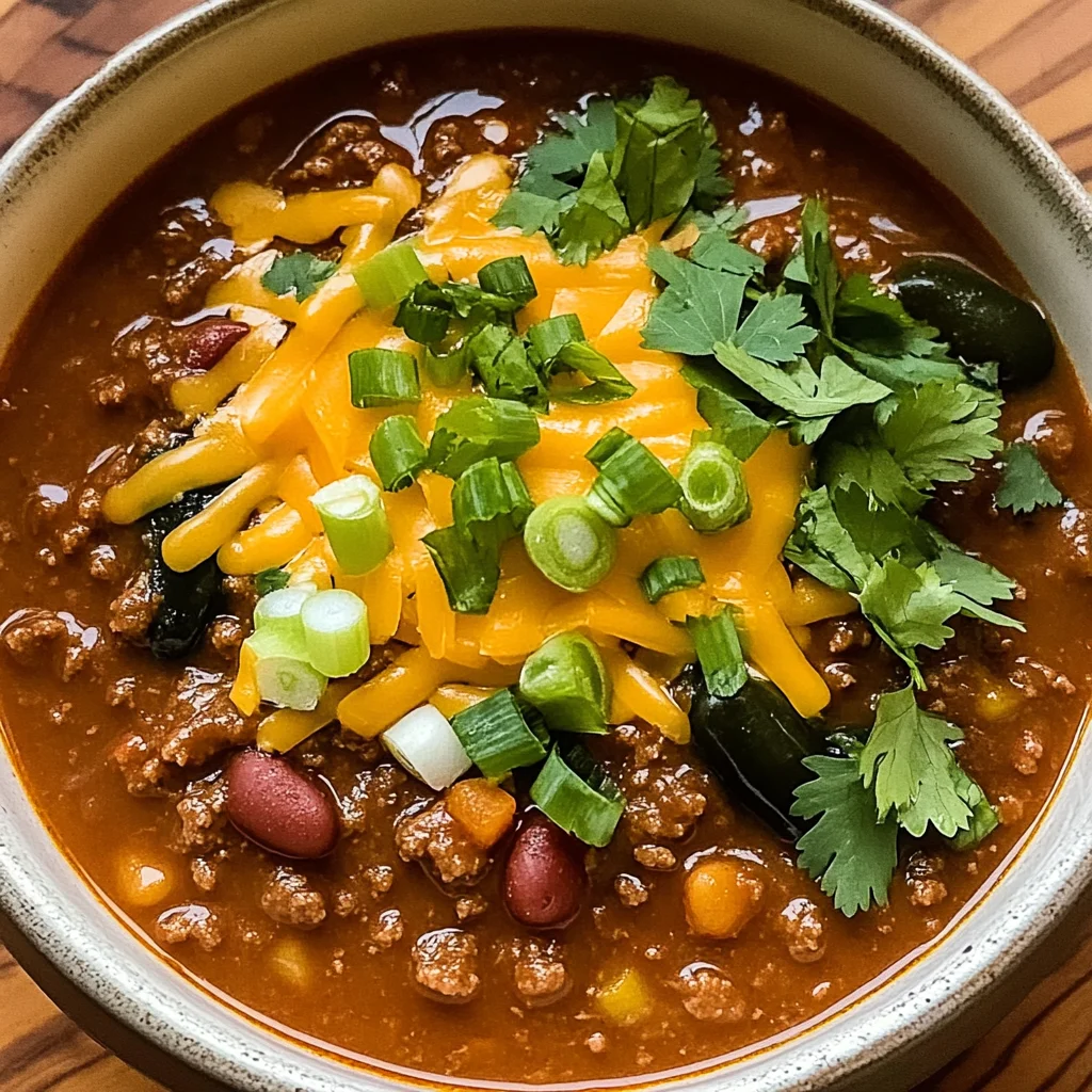 Crockpot Spicy Queso Beef Chili