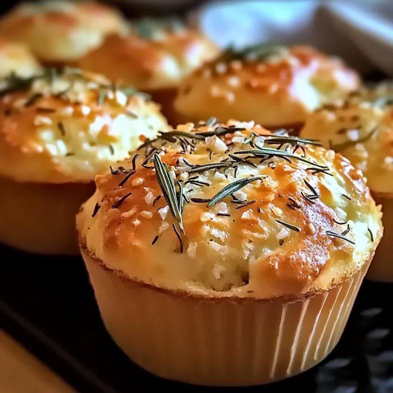 Easy Garlic Rosemary Focaccia Muffins