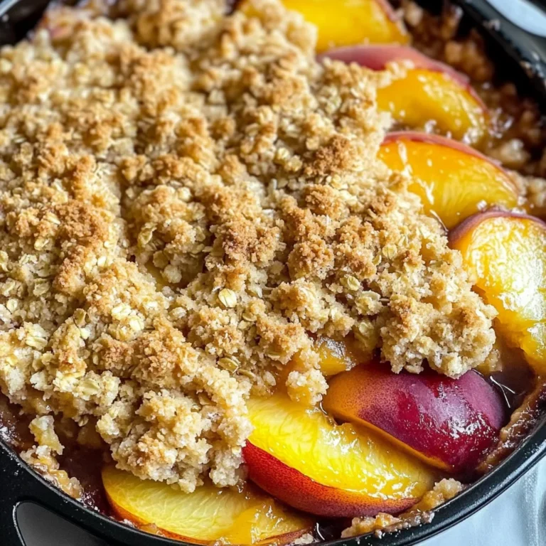 Easy Peach Crisp Recipe (Crispy & Juicy)