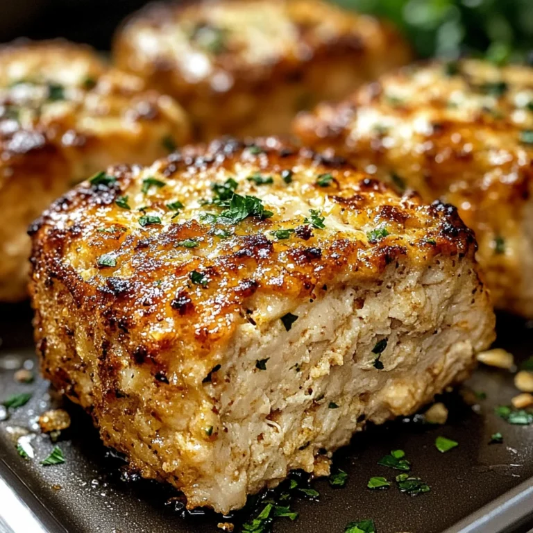 Garlic Parmesan Chicken Meatloaves