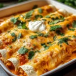 High Protein Creamy Chilli Chicken Enchiladas