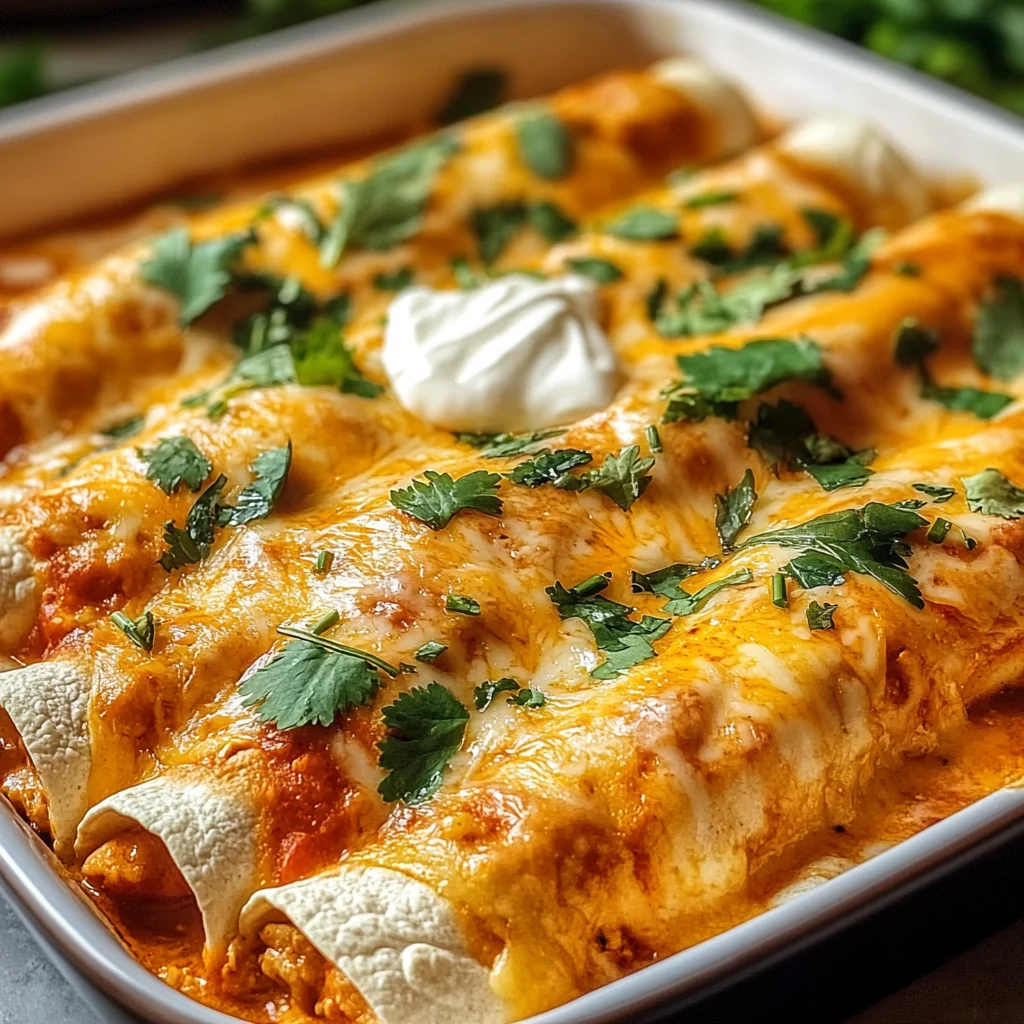 High Protein Creamy Chilli Chicken Enchiladas