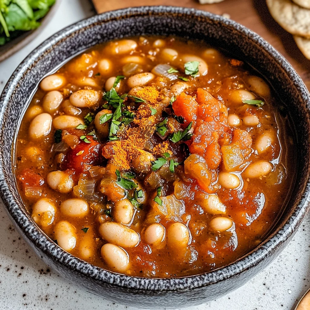 Loubia- Morrocan White Bean Stew (Stovetop + Instant Pot)