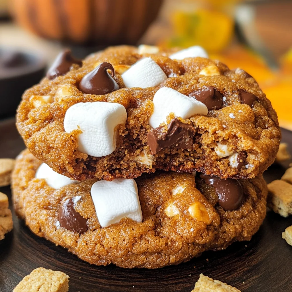 Pumpkin S'mores Cookies