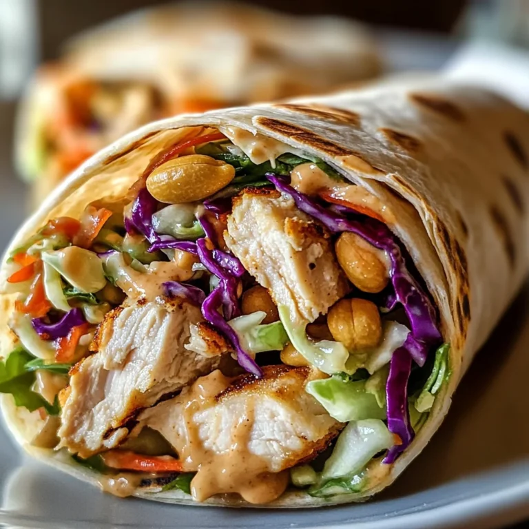 Thai Peanut Chicken Wraps