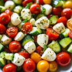 Tomato Cucumber Mozzarella Salad