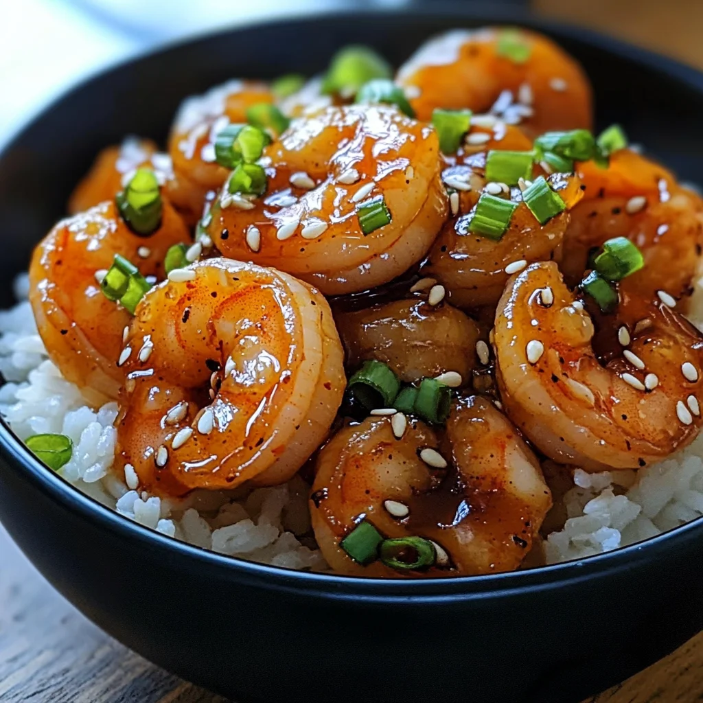 20 Minute Honey Garlic Shrimp & Rice Bowl