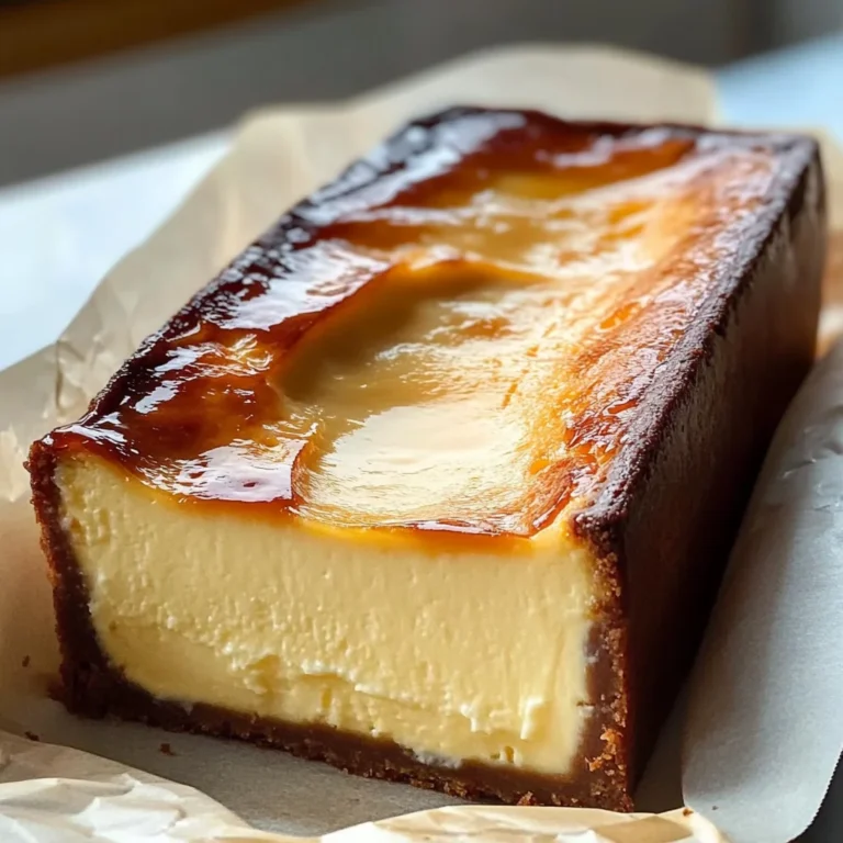 Burnt Basque Cheesecake in a Loaf Pan