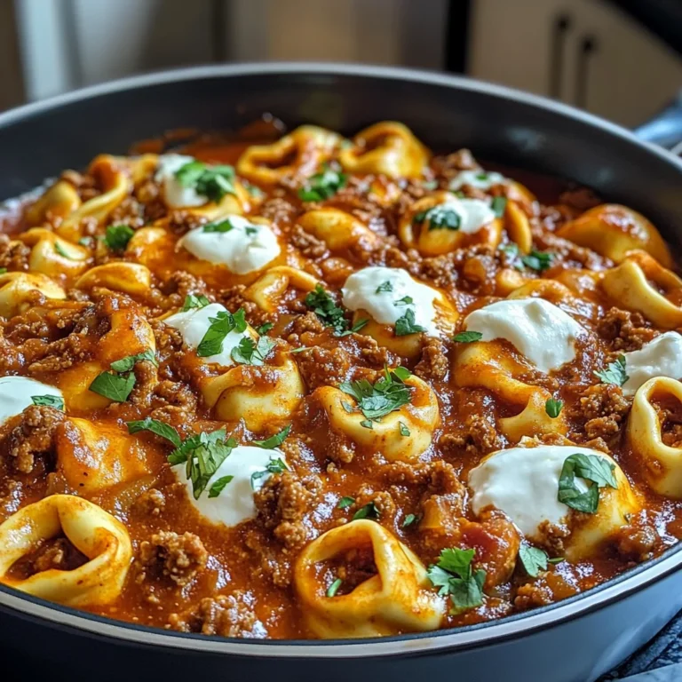 Cheesy Beef Enchilada Tortellini