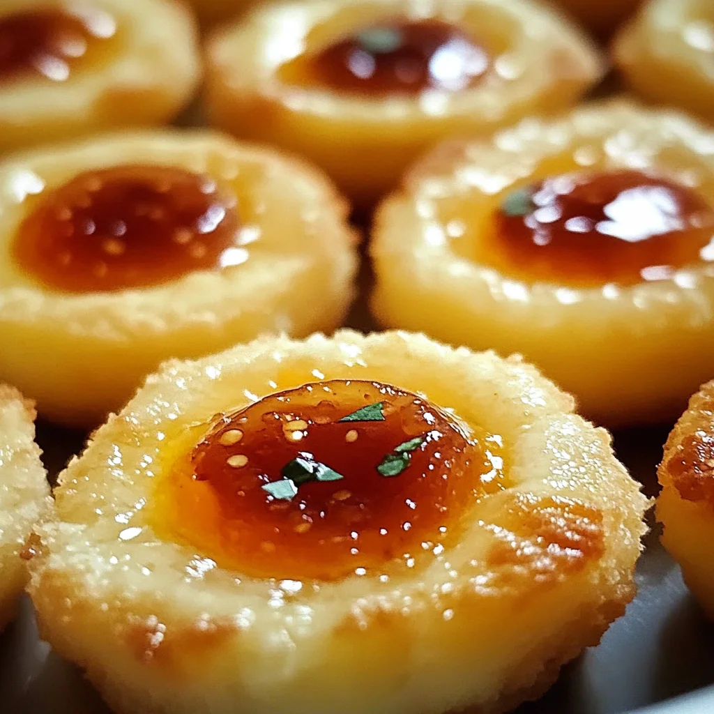 Cheesy Thumbprint Appetizers with Hot Pepper Jelly