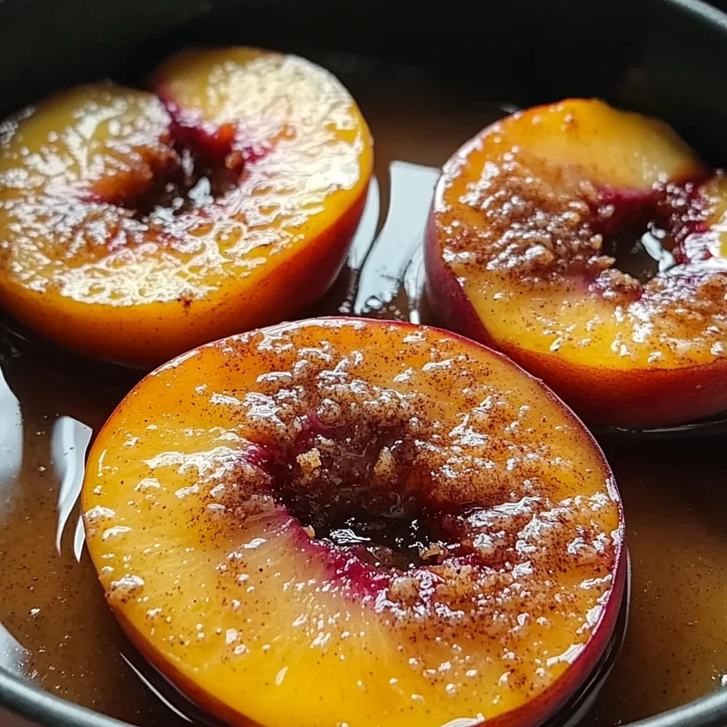 Cinnamon Sugar Baked Peaches