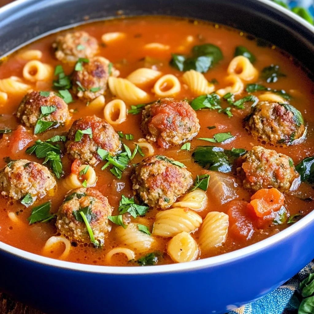 Creamy Italian Meatball Soup