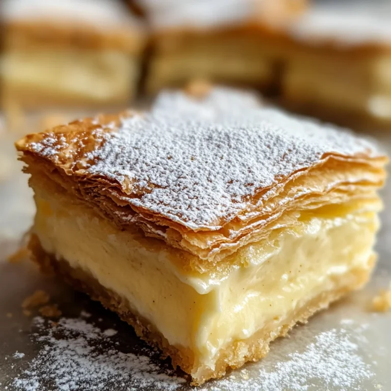 Creamy Vanilla Slice with Flaky Puff Pastry