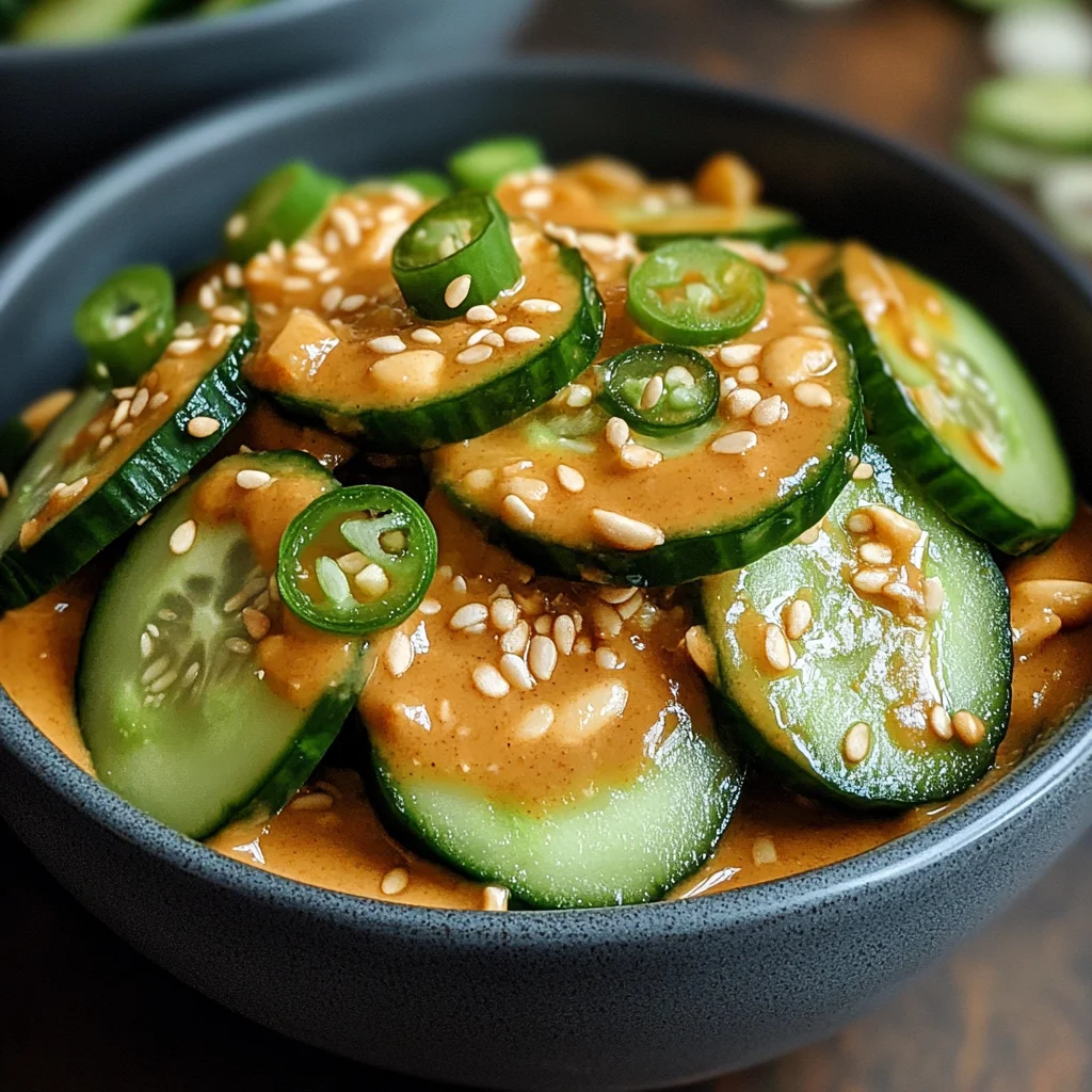 Cucumbers in Spicy Peanut Sauce