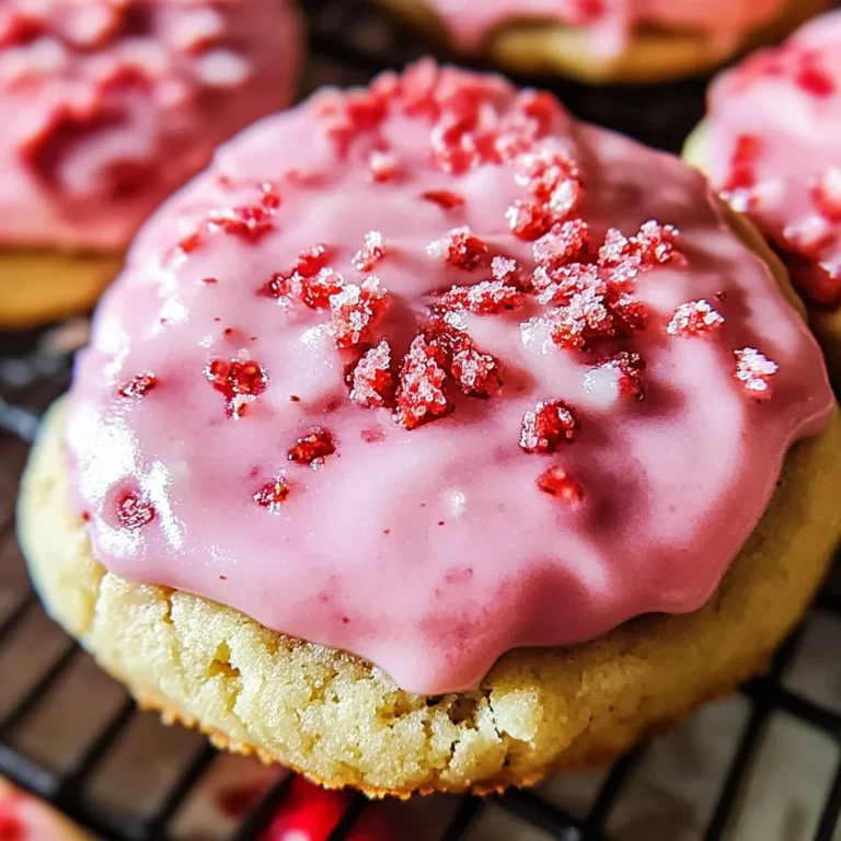 Double Strawberry Sugar Cookies