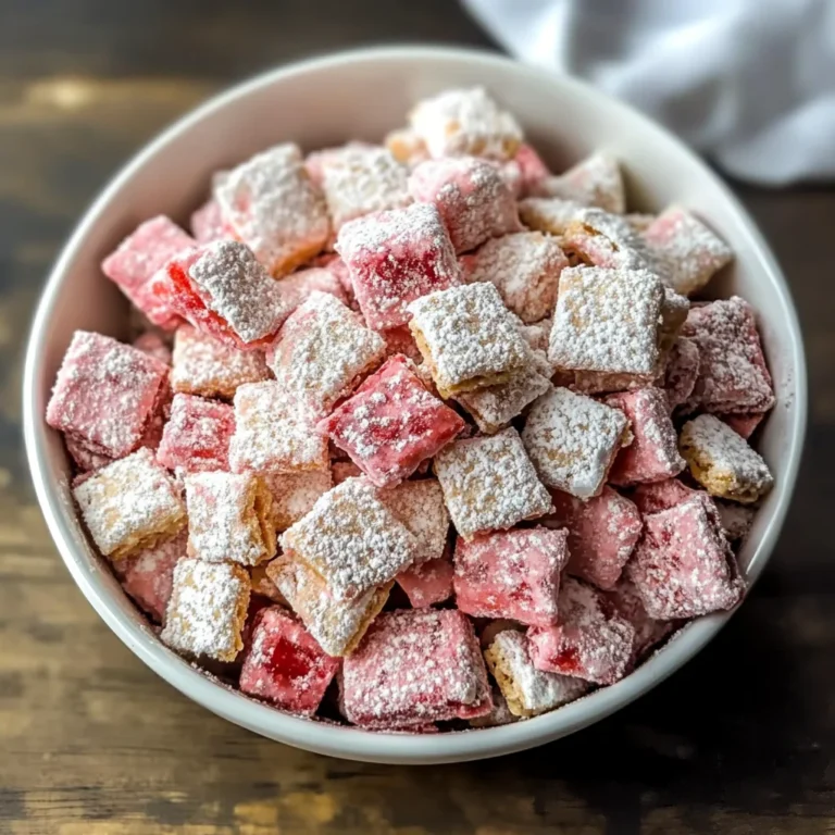Easy Strawberry Shortcake Puppy Chow
