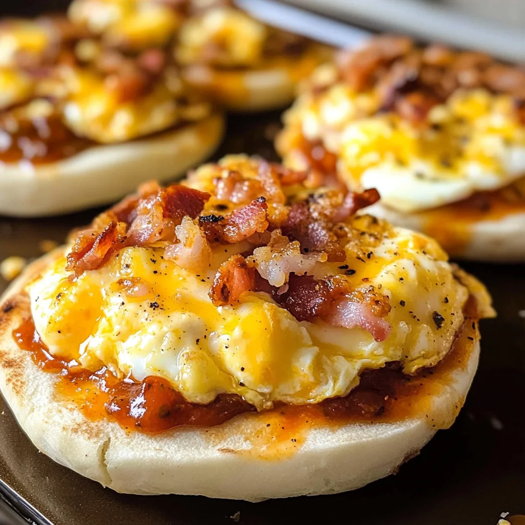 English Muffin Breakfast Pizzas