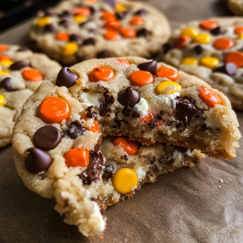 Gooey Reese’s Cheesecake Cookies