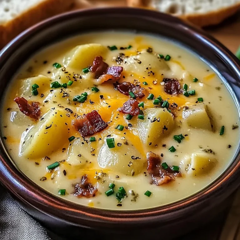 Hearty Cheddar Garlic Herb Potato Soup Recipe