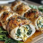 Herbed Ricotta Stuffed Chicken Rolls