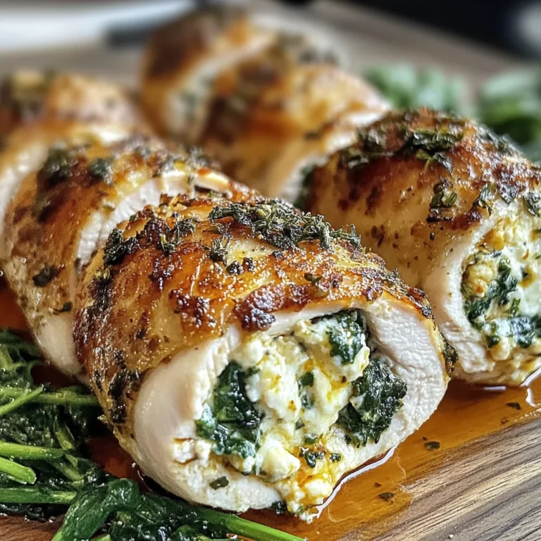 Herbed Ricotta Stuffed Chicken Rolls