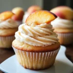 Honey Peach Cream Cheese Cupcakes