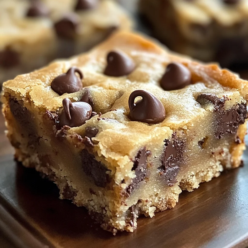 Melt-in-Your-Mouth Chocolate Chip Cookie Bars