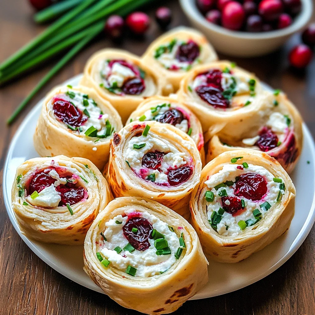 Savory Christmas Cranberry Roll Ups