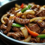 Sizzling Chinese Pepper Steak with Onions