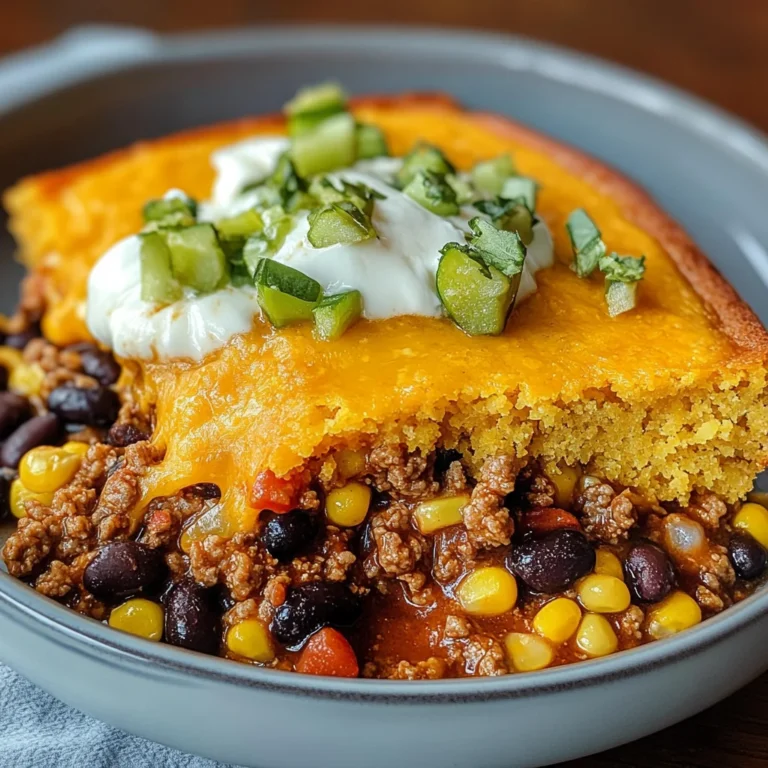 Southwest Beef Cornbread Casserole