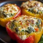 Spinach Ricotta Stuffed Peppers