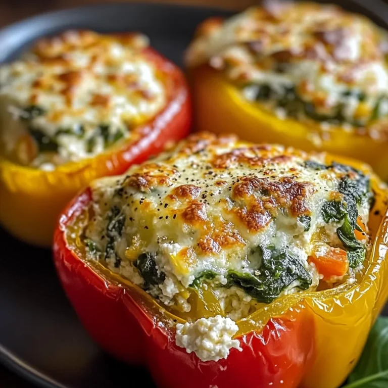 Spinach Ricotta Stuffed Peppers