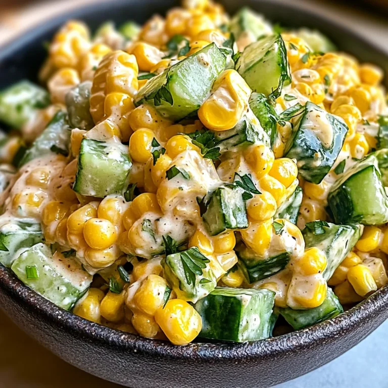 Street Corn Creamy Cucumber Salad