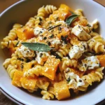 Baked Feta and Butternut Squash Pasta with Sage and Garlic