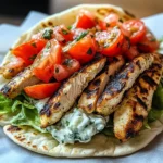 Chicken Pita Gyros with Tzatziki