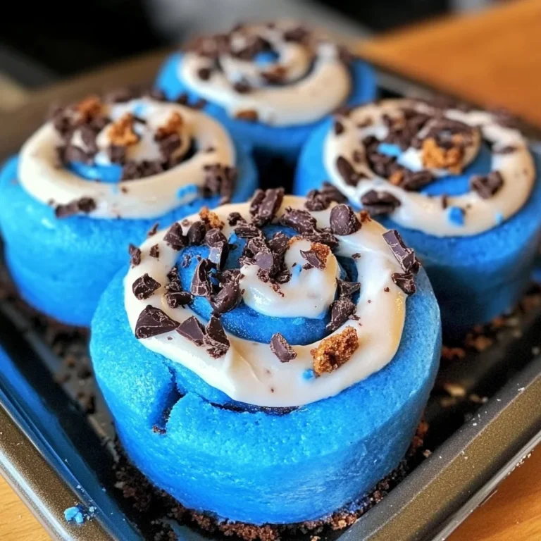 Cookie Monster Cinnamon Rolls Recipe